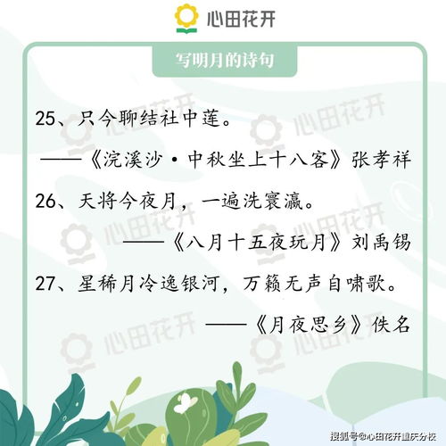 我知道一些有关明月的诗句