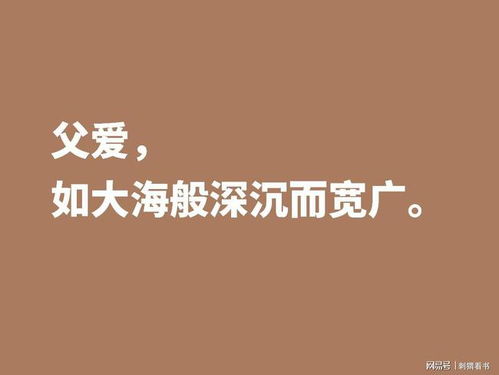 有关父爱格言或诗句