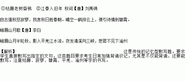 词句,两句,诗句,积累